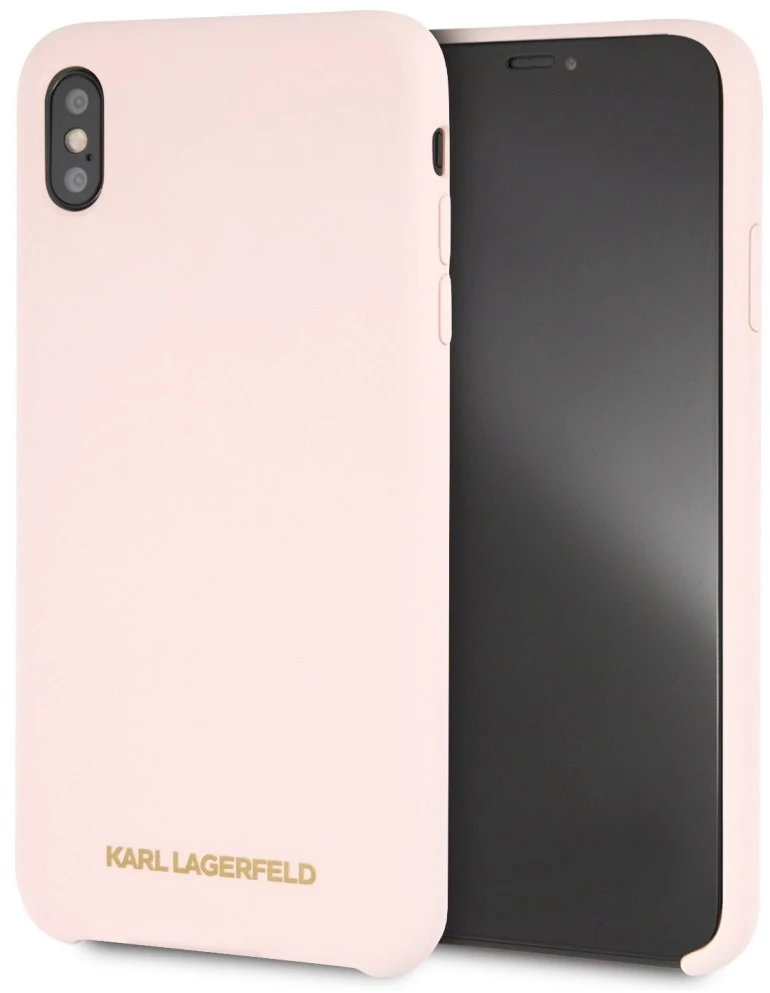 Dėklas Karl Lagerfeld KLHCI65SLLPG IPHONE XS MAX HARDCASE LIGHT Rožinis/LIGHT Rožinis SILICONE