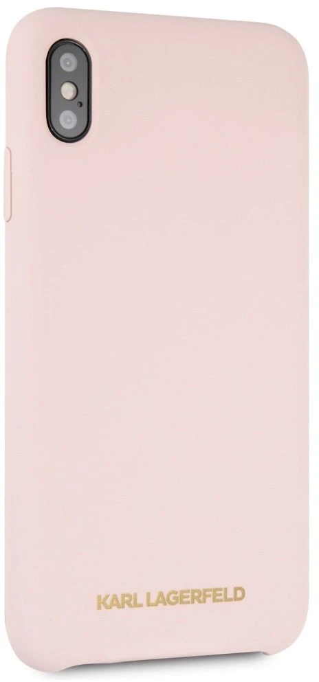 Dėklas Karl Lagerfeld KLHCI65SLLPG IPHONE XS MAX HARDCASE LIGHT Rožinis/LIGHT Rožinis SILICONE