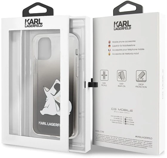 Dėklas Karl Lagerfeld Choupette Fun iPhone 11 Pro Max Case - Juodas