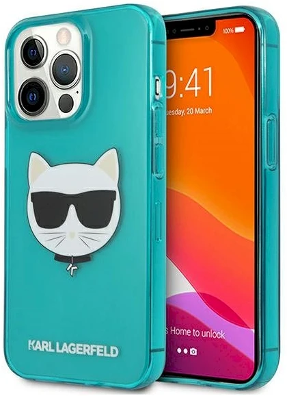 Dėklas Karl Lagerfeld HARDCASE KLHCP13LCHTRB IPHONE 13 PRO GLITTER CHOUPETTE FUN Mėlynas