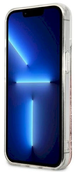 Dėklas Karl Lagerfeld KLHCP13LPABGNU IPHONE 13 PRO / 13 6.1 "Rožinis / Rožinis HARDCASE PEEK A BOO LIQUID GLITTER