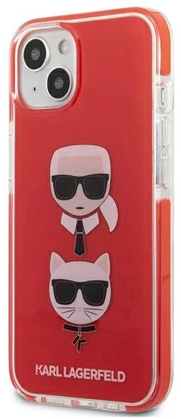 Telefono dėklas Karl Lagerfeld Karl&Choupette Head iPhone 13/14/15, raudonas