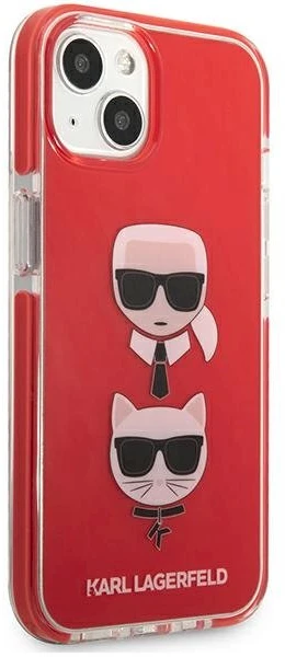 Telefono dėklas Karl Lagerfeld Karl&Choupette Head iPhone 13/14/15, raudonas