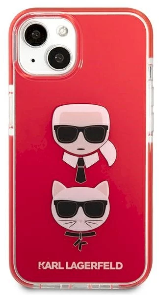 Telefono dėklas Karl Lagerfeld Karl&Choupette Head iPhone 13/14/15, raudonas