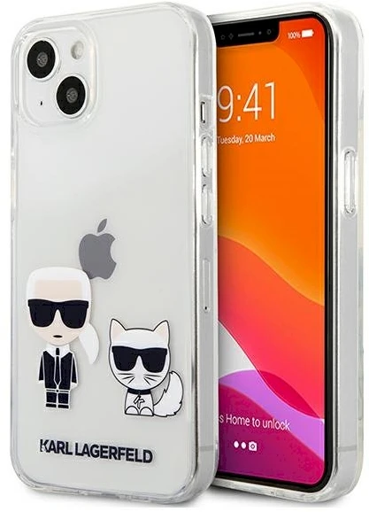 Skaidrus dėklas Karl Lagerfeld Karl & Choupette iPhone 13 mini