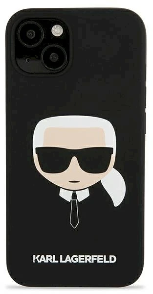 Dėklas Karl Lagerfeld KLHCP13SSLKHBK iPhone 13 mini 5,4" juoda/juodas hardcase Silicone Karl's Head