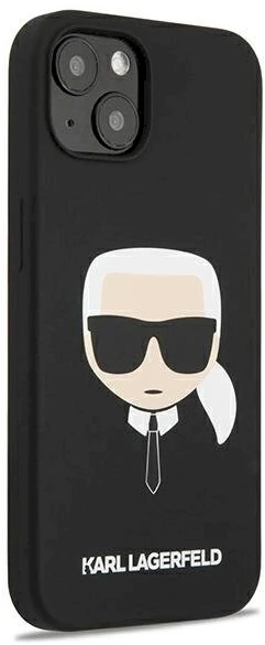 Dėklas Karl Lagerfeld KLHCP13SSLKHBK iPhone 13 mini 5,4" juoda/juodas hardcase Silicone Karl's Head