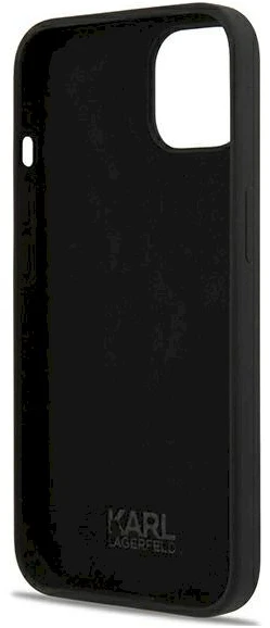 Dėklas Karl Lagerfeld KLHCP13SSLKHBK iPhone 13 mini 5,4" juoda/juodas hardcase Silicone Karl's Head