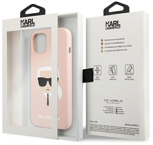 Telefono dėklas Karl Lagerfeld Liquid Silicone Karl Head Case, skirtas iPhone 13 mini