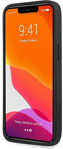 Karl Lagerfeld KLHCP13XPKMB iPhone 13 Pro Max 6,7" mėlyna/mėlynas kietas dėklas Oda Ikonik Karl's Head Metal