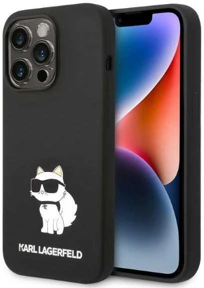 Dėklas Karl Lagerfeld KLHCP14LSNCHBCK iPhone 14Pro 6,1" hardcase juodas Silicone Choupette