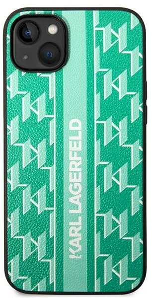 Dėklas Karl Lagerfeld KLHCP14SPGKLSKN iPhone 14 6.1 "hardcase žalias / žalias Monogram Stripe