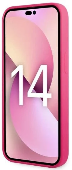 Karl Lagerfeld KLHCP14SSRSGRCF iPhone 14/15/13 6,1" kietas dėklas, rožinis silikoninis RSG