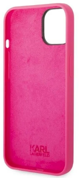Karl Lagerfeld KLHCP14SSRSGRCF iPhone 14/15/13 6,1" kietas dėklas, rožinis silikoninis RSG