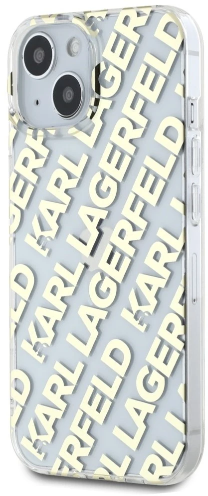 Apple iPhone 13 / 14 / 15 Karl Lagerfeld dėklas IML Fullover Logo (KLHCP15SHKFOEMD) aukso spalvos
