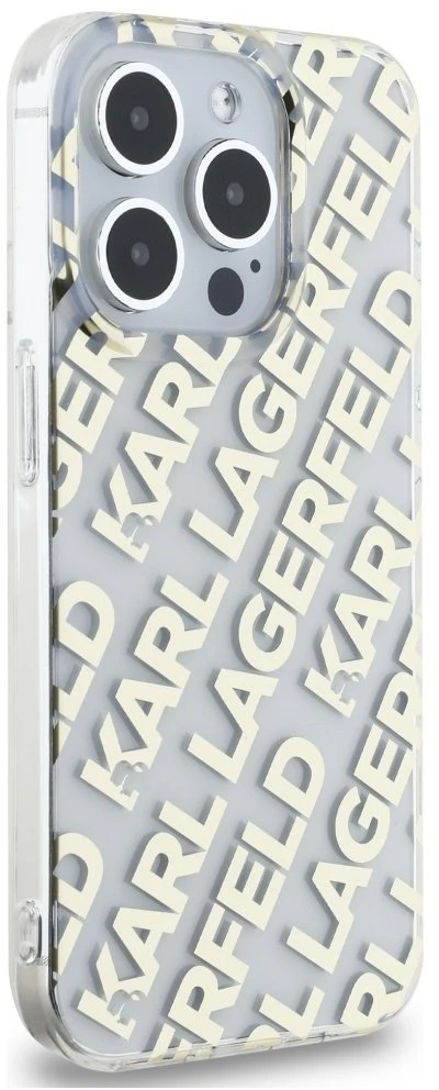 Karl Lagerfeld KLHCP15XHKFOEMD Apple iPhone 15 Pro Max 6.7″ auksinis kietas dėklas IML Fullover Logo