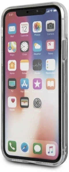 Dėklas Karl Lagerfeld dėkliukas telefonui iPhone X su blizgučiais