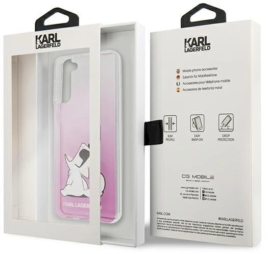 Karl Lagerfeld KLHCS21MCFNRCPI S21+ G996kietas dėklas rožinės spalvos Choupette Fun