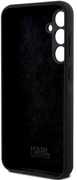Dėklas Karl Lagerfeld KLHCS23FEMHKNPK S23 FE S711 Juodas/Juodas SILICONE IKONIK METAL PIN