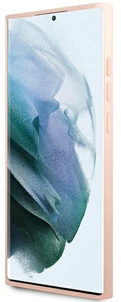 Dėklas Karl Lagerfeld KLHCS23LSMHCNPP S23 UltraS918 rožinės spalvos Silicone Choupette Metal Pin