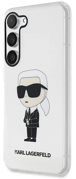 Karl Lagerfeld KLHCS23MHNIKTCT S23+ S916skaidrus kietas dėklas Ikonik Karl Lagerfeld