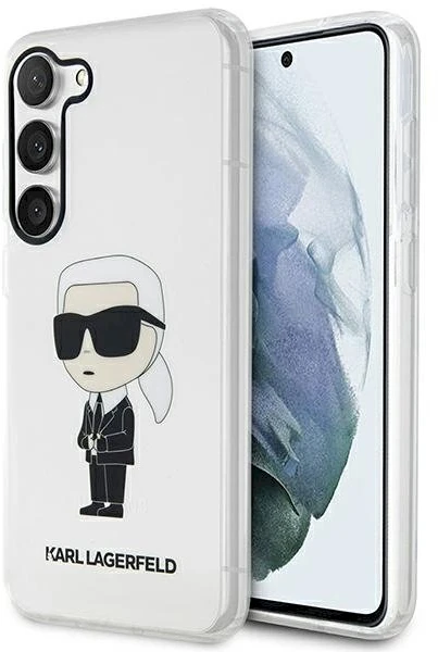 Karl Lagerfeld dėklas, skirtas Samsung Galaxy S23 KLHCS23SHNIKTCT permatomas HC IML NFT Ikonik