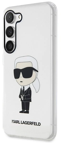 Karl Lagerfeld dėklas, skirtas Samsung Galaxy S23 KLHCS23SHNIKTCT permatomas HC IML NFT Ikonik