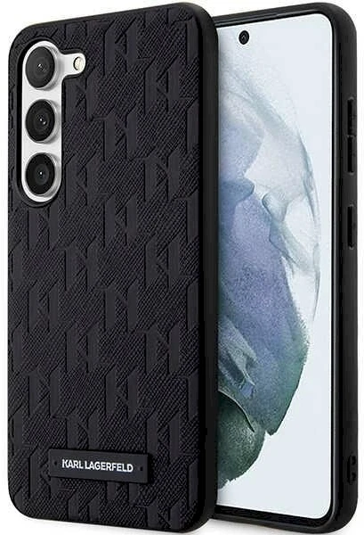 Samsung Galaxy S24 Plus Karl Lagerfeld dėklas Saffiano Mono Metal Logo (KLHCS24MSAKLHPK) juodos spalvos