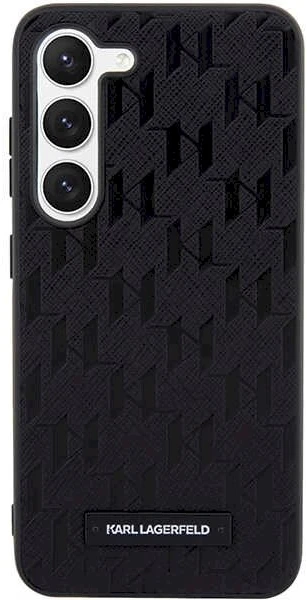 Samsung Galaxy S24 Plus Karl Lagerfeld dėklas Saffiano Mono Metal Logo (KLHCS24MSAKLHPK) juodos spalvos