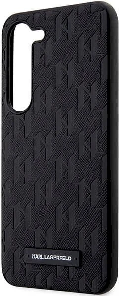 Karl Lagerfeld KLHCS24SSAKLHPK S24 S921 kietas dėklas juodos spalvos Saffiano Mono Metal Logo