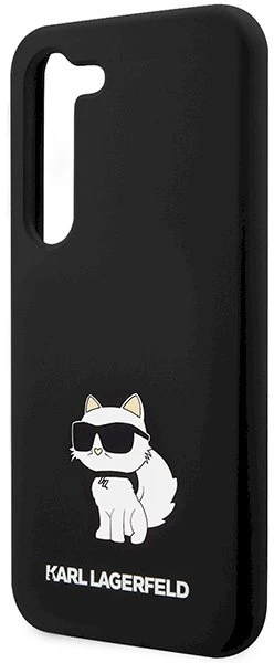 Karl Lagerfeld KLHCS24SSNCHBCK S24 S921 kietas dėklas juodos spalvos Silicone Choupette