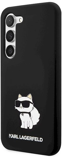 Karl Lagerfeld KLHCS24SSNCHBCK S24 S921 kietas dėklas juodos spalvos Silicone Choupette