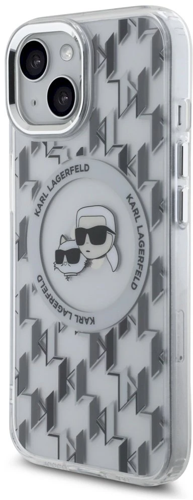 Dėklas Karl Lagerfeld KLHMP15SHMCKMHT Apple iPhone 15 6.1″ skaidrus IML Monogram Karl&Choupette H