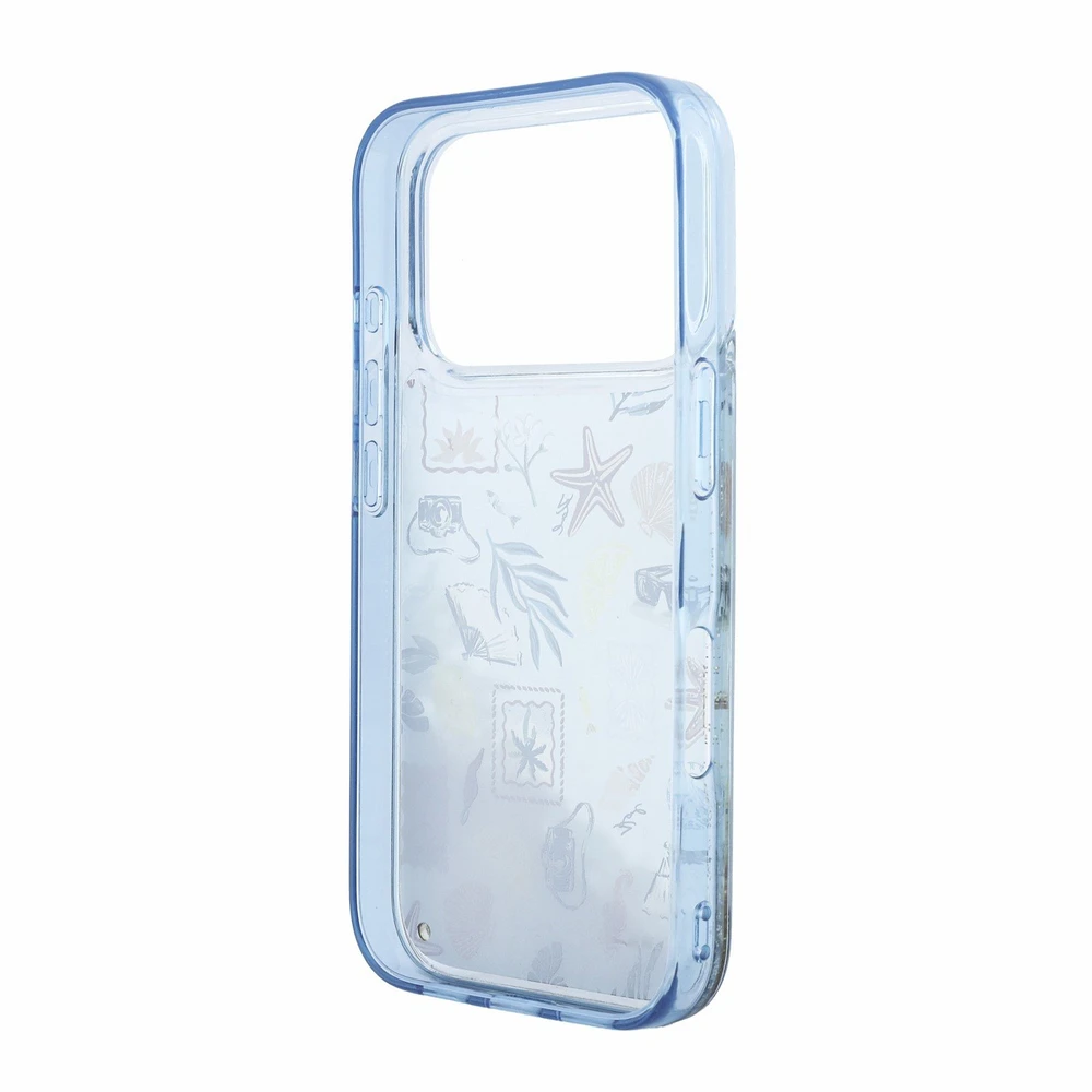 Karl Lagerfeld Liquid Glitter Beach dėklas skirtas iPhone 18 Pro Max Mėlyna