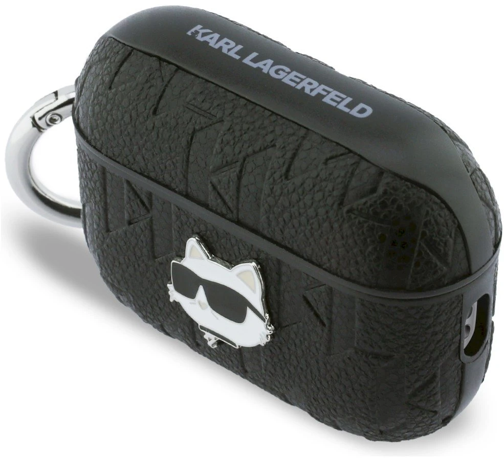 Dėklas Karl Lagerfeld Monogram Choupette Head Case for AirPods Pro 3 - Juodas