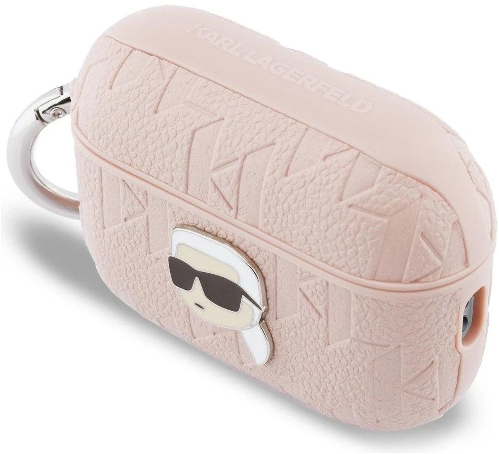 Dėklas Karl Lagerfeld Monogram Karl Head Case for AirPods Pro 3 - Rožinė