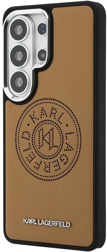 Dėklas Karl Lagerfeld Perforated KL MagSafe Samsung Galaxy S26 Ultra rudos spalvos