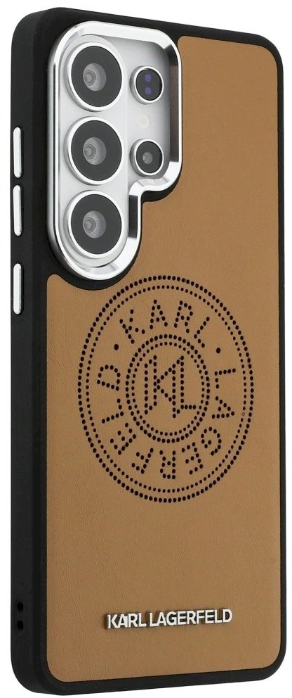 Dėklas Karl Lagerfeld Perforated KL MagSafe Samsung Galaxy S26 Ultra rudos spalvos