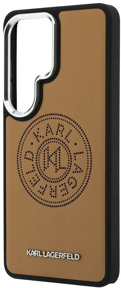 Dėklas Karl Lagerfeld Perforated KL MagSafe Samsung Galaxy S26 Ultra rudos spalvos