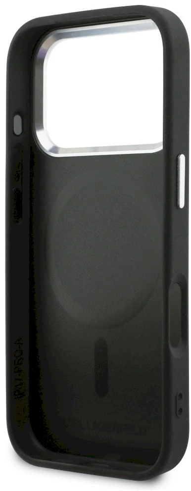 Karl Lagerfeld Point & Choupette Sketch MagSafe dėklas, skirtas iPhone 17 Pro Max - Juodas