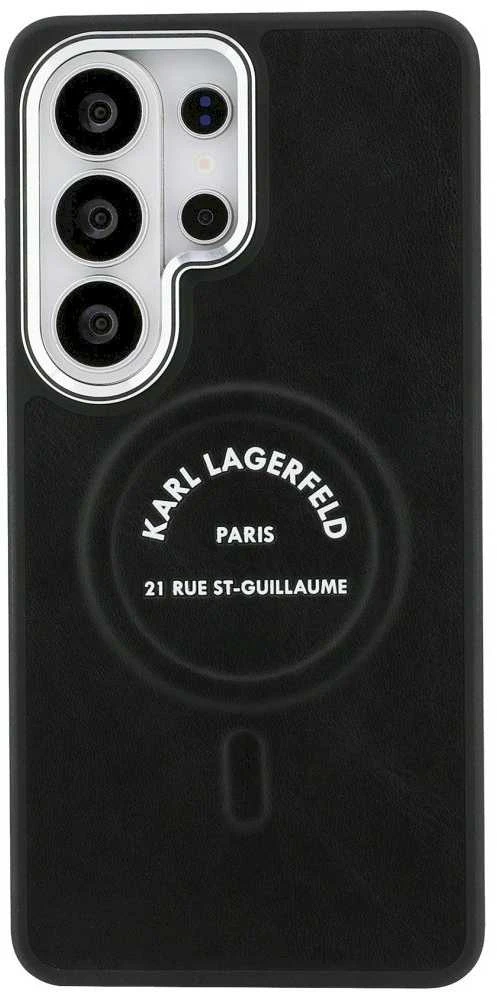 Karl Lagerfeld PU RSG Logo Magnetic dėklas skirtas Samsung Galaxy S26 Ultra juodos spalvos