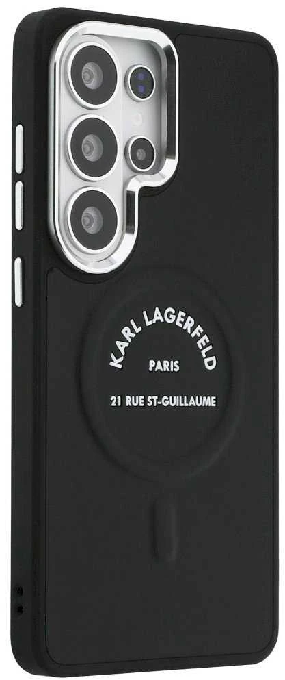 Karl Lagerfeld PU RSG Logo Magnetic dėklas skirtas Samsung Galaxy S26 Ultra juodos spalvos