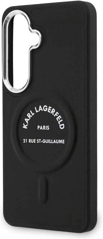 Karl Lagerfeld PU RSG Logo Magnetic dėklas skirtas Samsung Galaxy S26 juodos spalvos