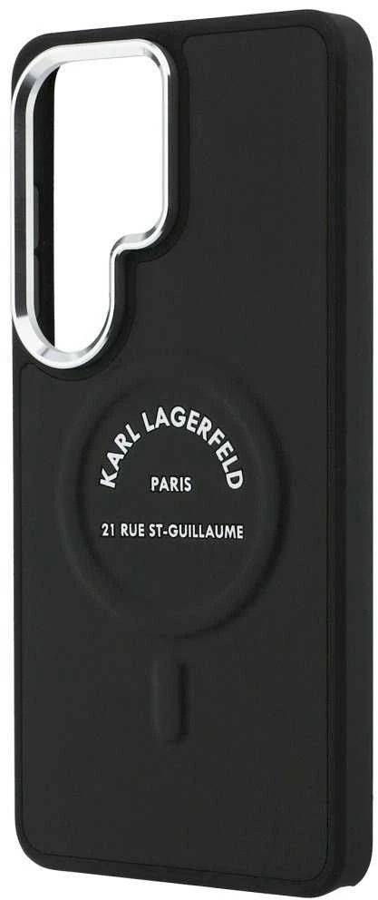 Karl Lagerfeld PU RSG Logo Magnetic dėklas skirtas Samsung Galaxy S26 Ultra juodos spalvos