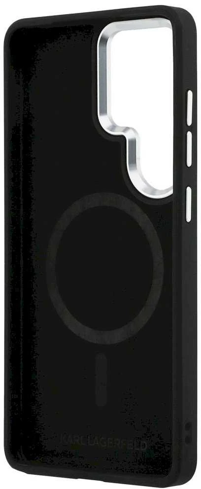 Karl Lagerfeld PU RSG Logo Magnetic dėklas skirtas Samsung Galaxy S26 Ultra juodos spalvos