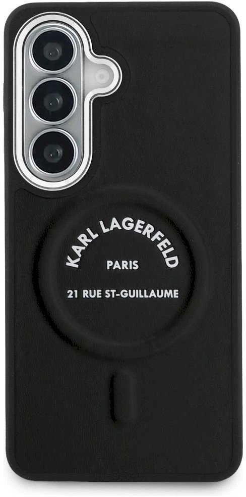Karl Lagerfeld PU RSG Logo Magnetic dėklas skirtas Samsung Galaxy S26 juodos spalvos