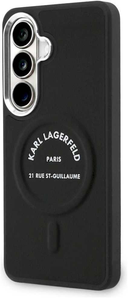 Karl Lagerfeld PU RSG Logo Magnetic dėklas skirtas Samsung Galaxy S26 juodos spalvos