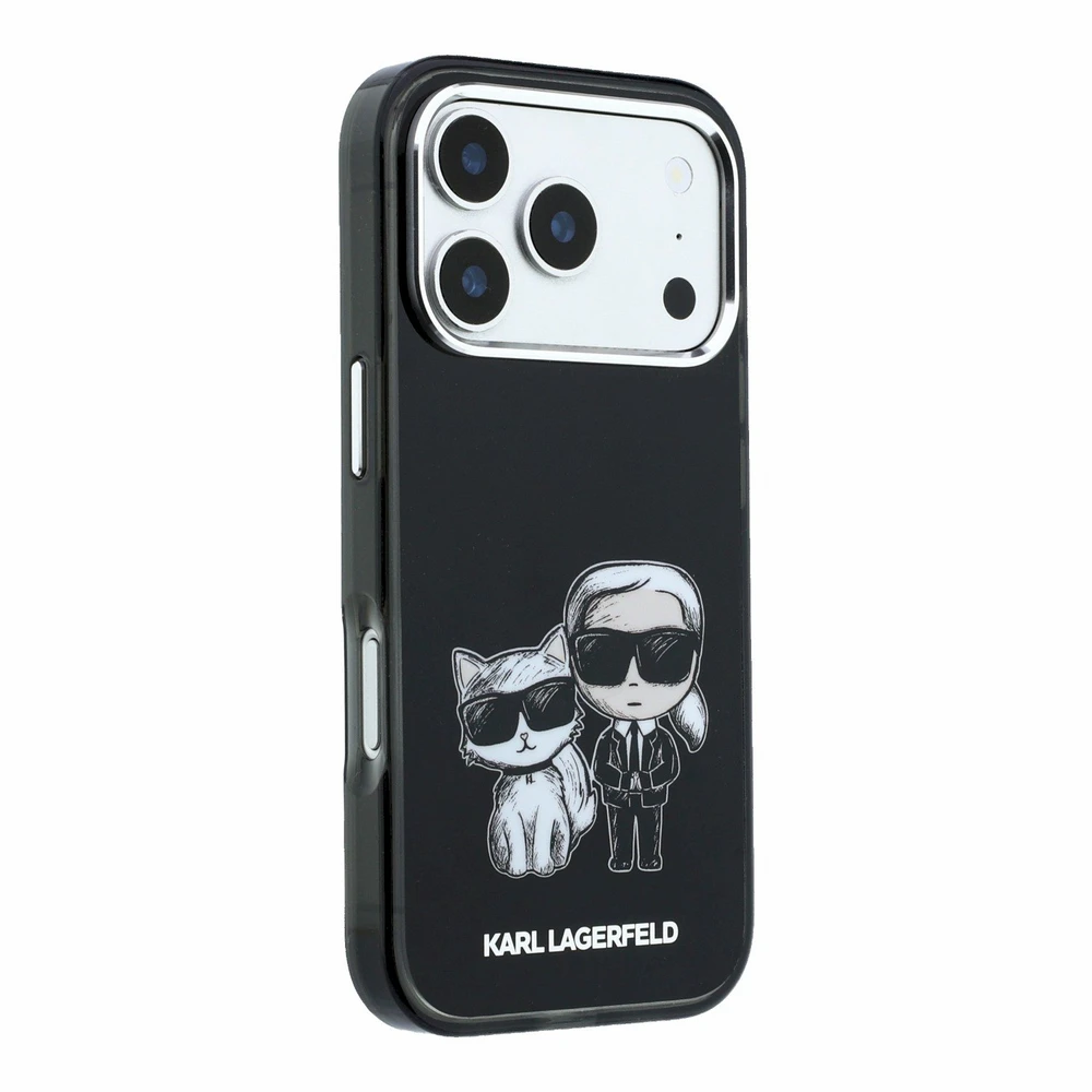 Dėklas Karl Lagerfeld case for IPHONE 18 Pro /17 Pro compatible with MagSafe (Bodies Sketch) juodas