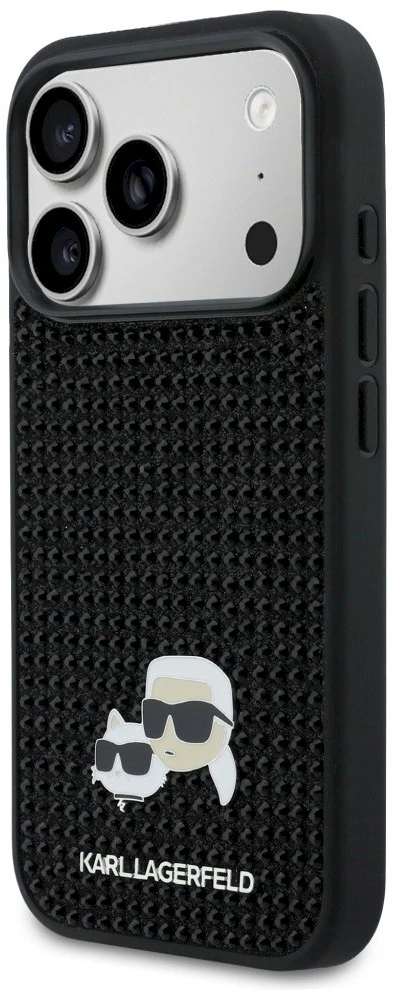 Dėklas Karl Lagerfeld case for IPHONE 17 Pro KLHCP17L6PRKCLK (Rhinestone W/ K&C PIN) juodas