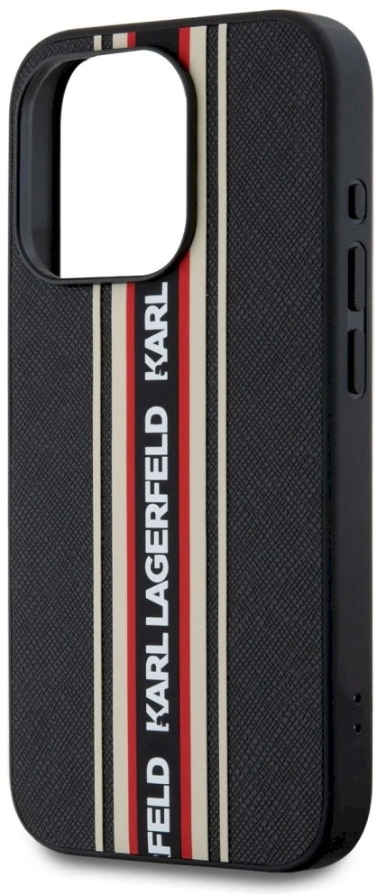 Dėklas Karl Lagerfeld Saffiano Athleisure Stripes Cord Apple iPhone 15 Pro Max red